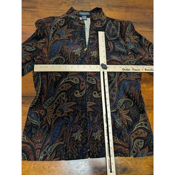 Elementz Jacket Full Zip Long Sleeves Paisley Multicolor Women's Size Small - Picture 5 of 5